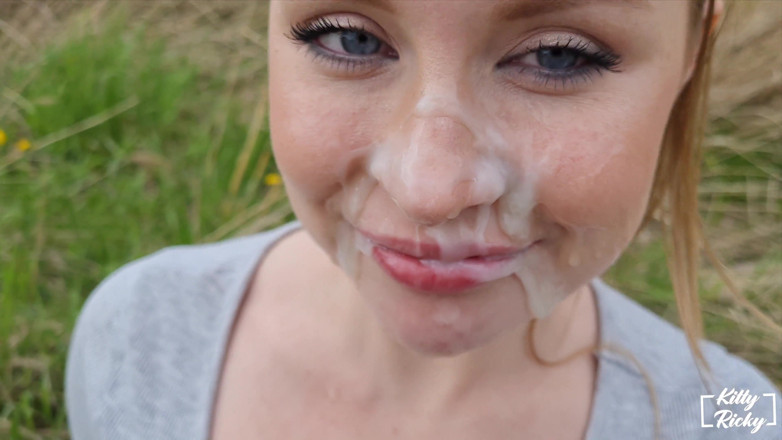 Kelsi69: Buitenshuis klaarkomen in het gezicht lopen