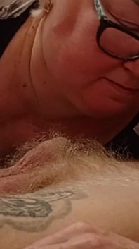 Stepmom with Glasses Sucks My Dick Until Cumshot
