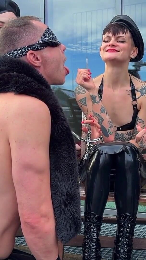 MistressAe: Smoking on the Patio - Mistressae and Friends Share Their Human...