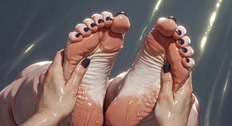 YOUR BEST FANTASY: SSBBW Oil Foot Massage Close up - Big Beautiful Feet &amp; Toes