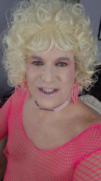 Kissing a Blonde Transvestite?