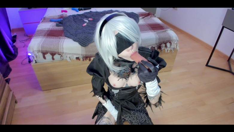 Karneli Bandi: 2b Nier Automata Love Nauč se nové fetišes zkouší sát...