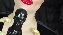Powerful Red Lipstick Kisses From Maleficent