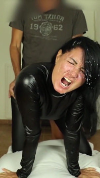 Hot Leather Slut Tied up, Surrendered, Mercilessly Fucked, and Cummed All Over!