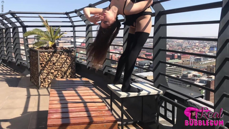 Gymrotic: Sexy Contortion Model Stretching Outdoor