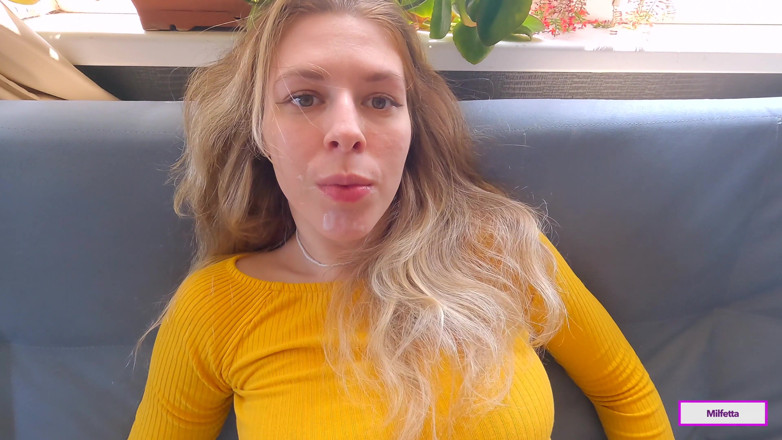 Milfetta: Blondýnka s velkým zadkem jezdí na mém péru!