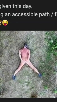 Open Ass While Laying in a Park