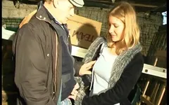 Teen Blonde Analysed in Threeway with Step-dad