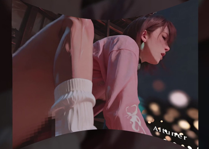 AItuner VR: [3d VR Sbs] 夜のベッドで赤いリボンが揺れる… カーディガン脱ぎ捨てた瞬間、胸元の羞恥が露わに