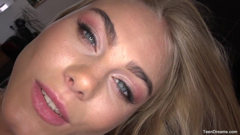 Teen Dreams: Enjoy Nancy Stripping Naked in the Kitchen and Fingering Her...