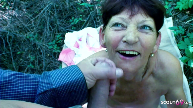 Full porn collection: Skinny granny goes for a walk with her step grandson...