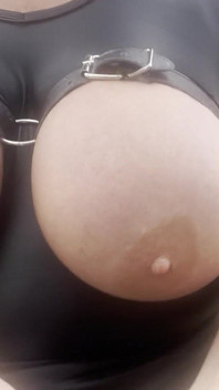 Bound Huge Natural Tits POV Outside Walk