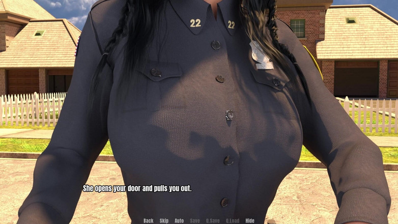 3D Cartoon Porn: 할망구의 집 10 - 사정할 때까지 토마스에게 핸잡을 하는 경찰관 Sandra