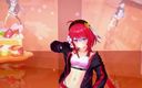 Smixix: Honkai Impact Griseo se déshabille, danse hentai