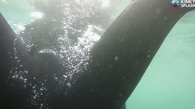 UKCuteGirl Lucy Lauren: Secret Underwater 8mm Wetsuit Play - Snorkeller Gets Away with It