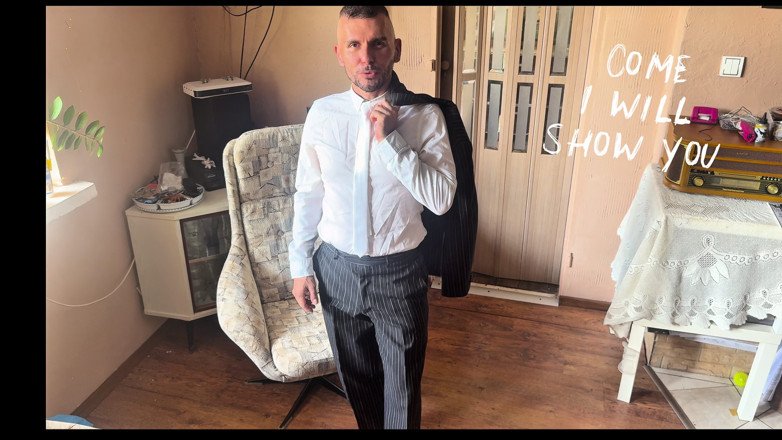 Suit_Socks_Sport: Transformation of the Groom in Suit and Tie to the...
