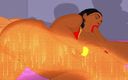 Back Alley Toonz: Dibujos animados Cherokee D hace una increíble mamada hentai culona