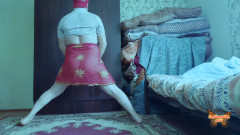 Kitty_Cross: Red belly dancer tanečnice sukně Sexy Bílá Femboy Transgender Shemsle...