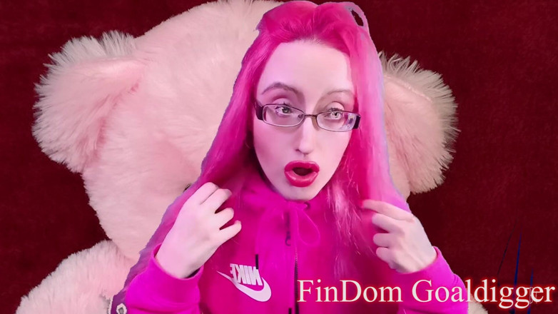 FinDom Goaldigger: Sikilebilir pembe peluş oyuncak dönüşümü