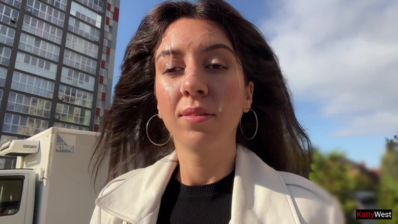 Katty West: Wife Goes to Supermarket with Cum on Her Face From...