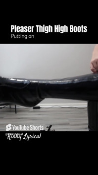 Boots Fetish - Putting on Pleaser Thigh High Boots