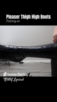 Boots Fetish - Putting on Pleaser Thigh High Boots