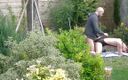 Gaybareback: French slut fucked bareback by daddy in the garden