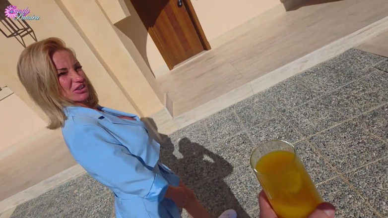 Candy Samira: Seduced and Fucked Married Man at Breakfast