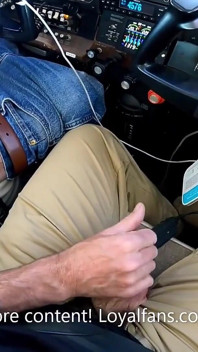 Pilot Stepdaddy Gets Blowjob From Co-pilot Boy in Airplane
