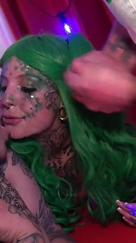 Katie Summer's Meets the Green Cock Crazed Clowns