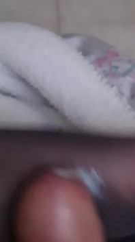 Footjob with Nylon Socks on the Sofa'