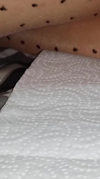 Dani Moaning in Pretty Patterned Pantyhose and High Heels