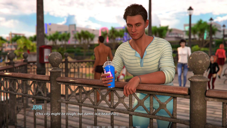 3D Cartoon Porn: Domino Beach 1 - John спасает жизнь мужчине на пляже после того, как он был уволен с его предыдущей работы (SFW)