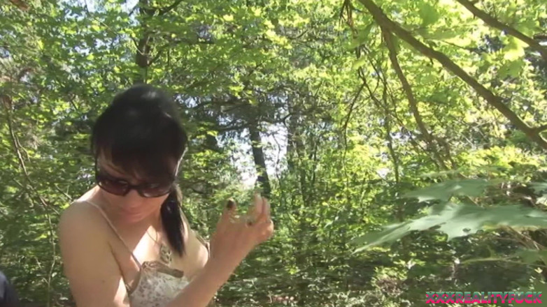 Czech Pornzone: Hot brunette fuck outdoor with hairy dude