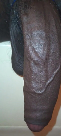 Stroking Big Black Uncut Dick Wit Cock Ring
