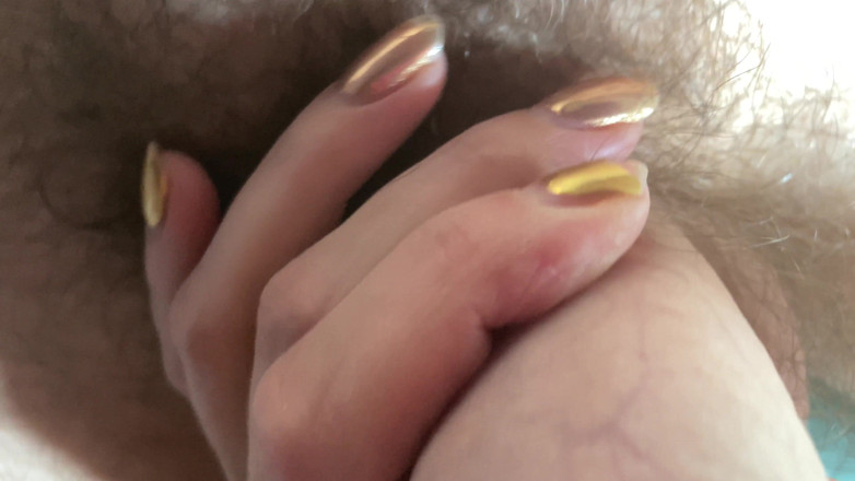 Hairy couple: 핸잡과 자지 빠기