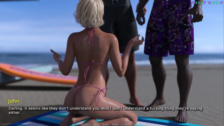Porny Games: Moje hotwife od Cuck Games - Sex na pláži, Two Lucky...