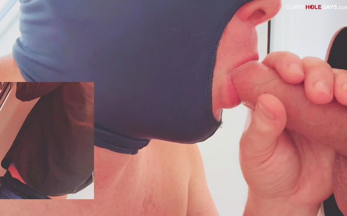 GLORYHOLEGAYS: Professora do gloryhole me treina como engolir
