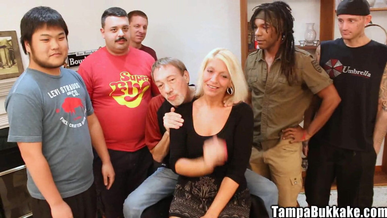 Tampa Bukkake: Anal MILF Diversity Blonde Ass Fucking Gangbang Cocks of All...