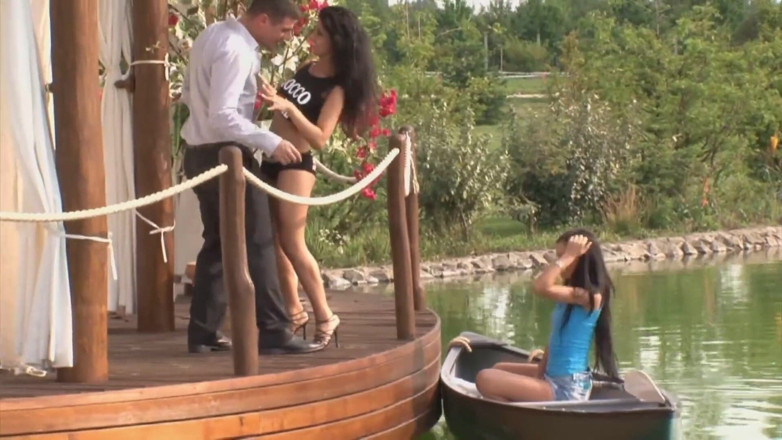 Double Trouble: Two tight babes pounded on the pier