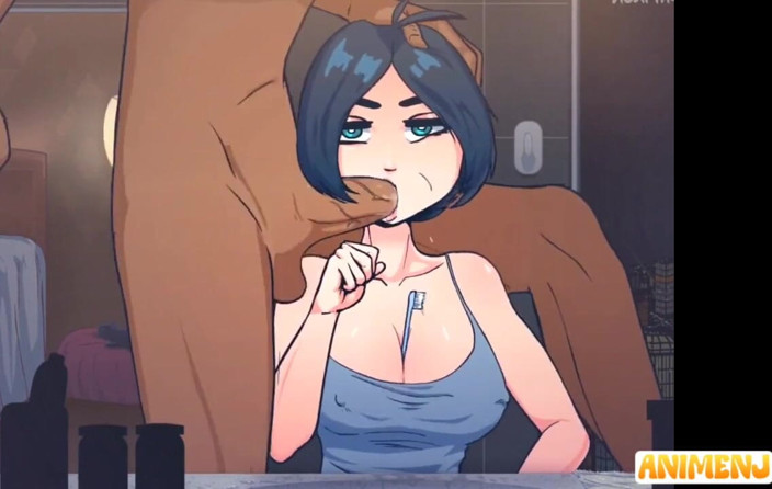 Animebdnj: Short Haired Girl Gets Face Fucked When Time Is Stopped...