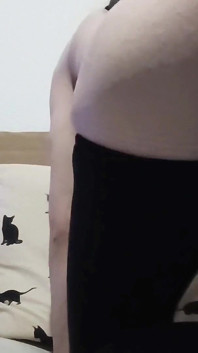 Young Trans Masturbates Alone in Her Room Until Ejaculation