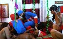 Cine Flix Media: Дезі порнозірки в оргії x-mass special gangbang трахаються з товстою Сухарітою і зіркою Судіпою і 4 величезними членами