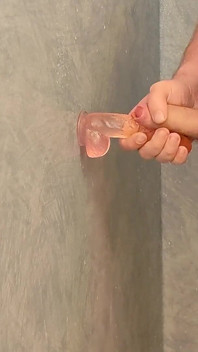 샤워하는 딜도 펠라