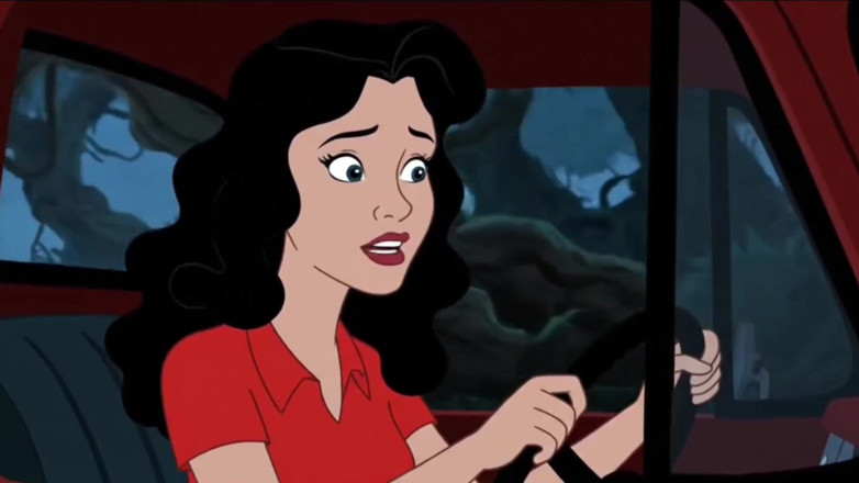 Octopussy Lovers Club: Studentenmeisje geniet van seks in een kamp. Cartoon horror-parodie