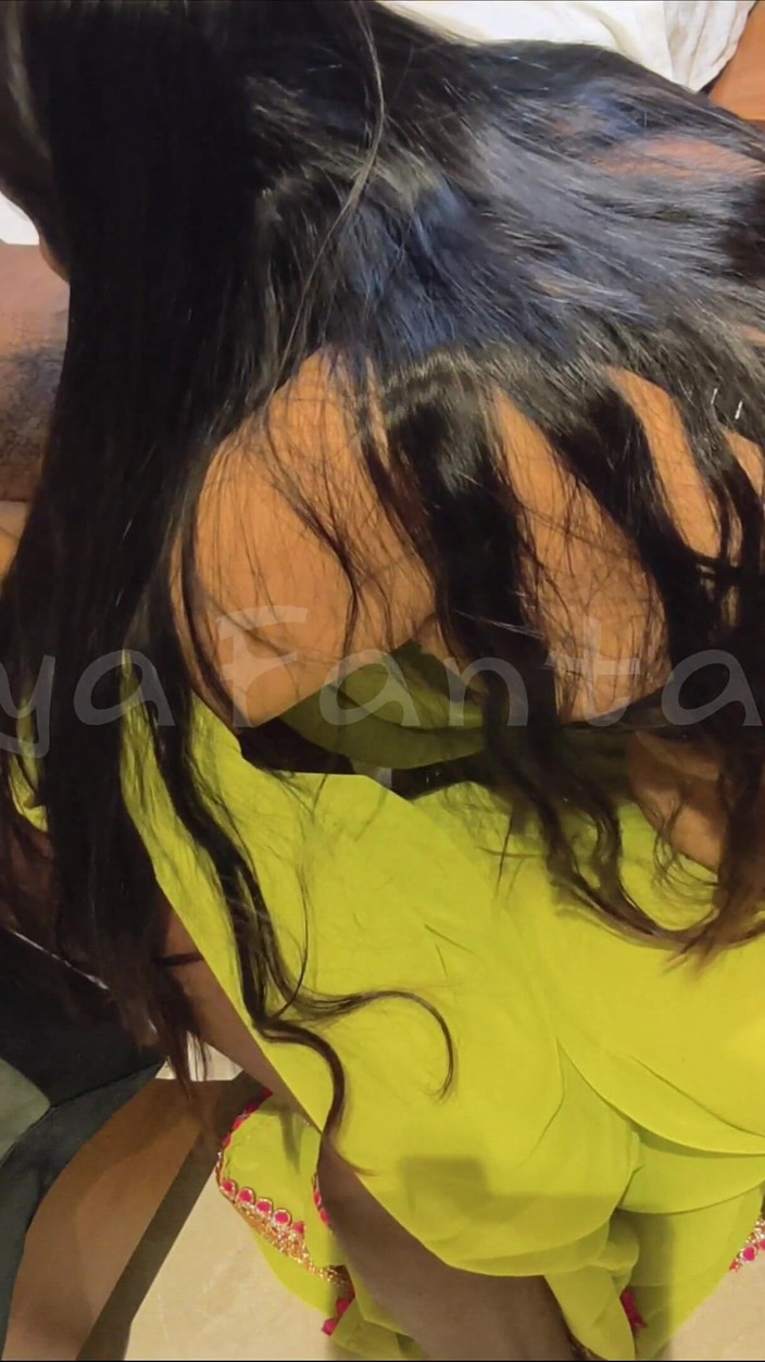 Riya Naidu: Riya in Saree Camera 2 Romantic Smooch and Deep Blowjob