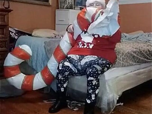 Nurse Vicki Blows up Huge Candy Cany for Santa! (BBW nurse Vicki adventures with friends)