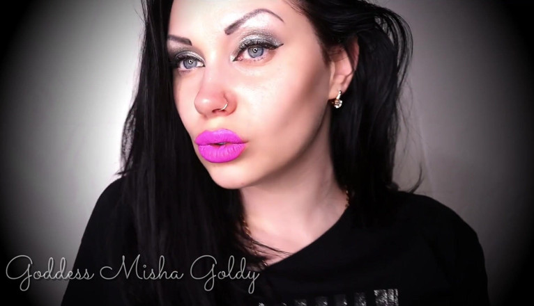 Goddess Misha Goldy: Joi purple! Sembah, melancap dan memancut mani!