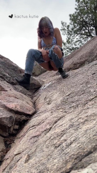 Aspen, Bonni, and I Almost Got Caught Peeing on This Cliff!