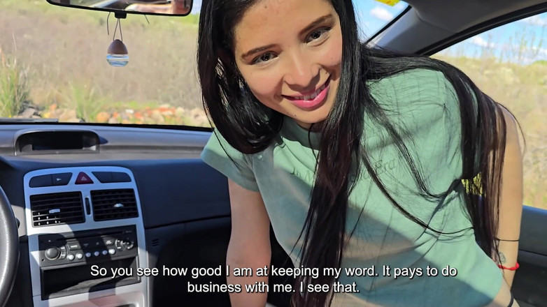 Labestiaylabella: 性感的女销售员来工作，但我们最终在车里玩了很棒的性爱